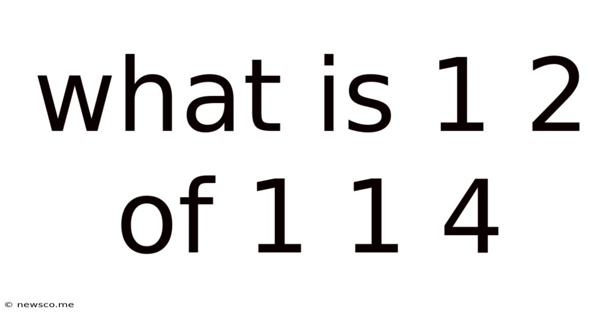 What Is 1 2 Of 1 1 4