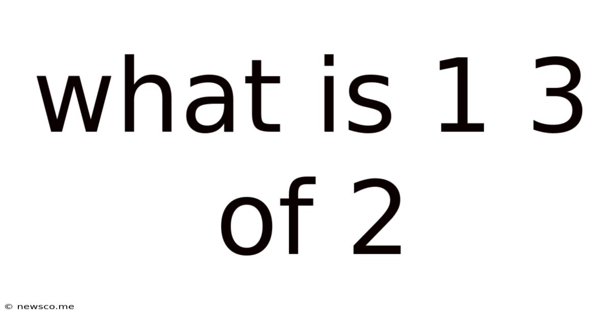 What Is 1 3 Of 2