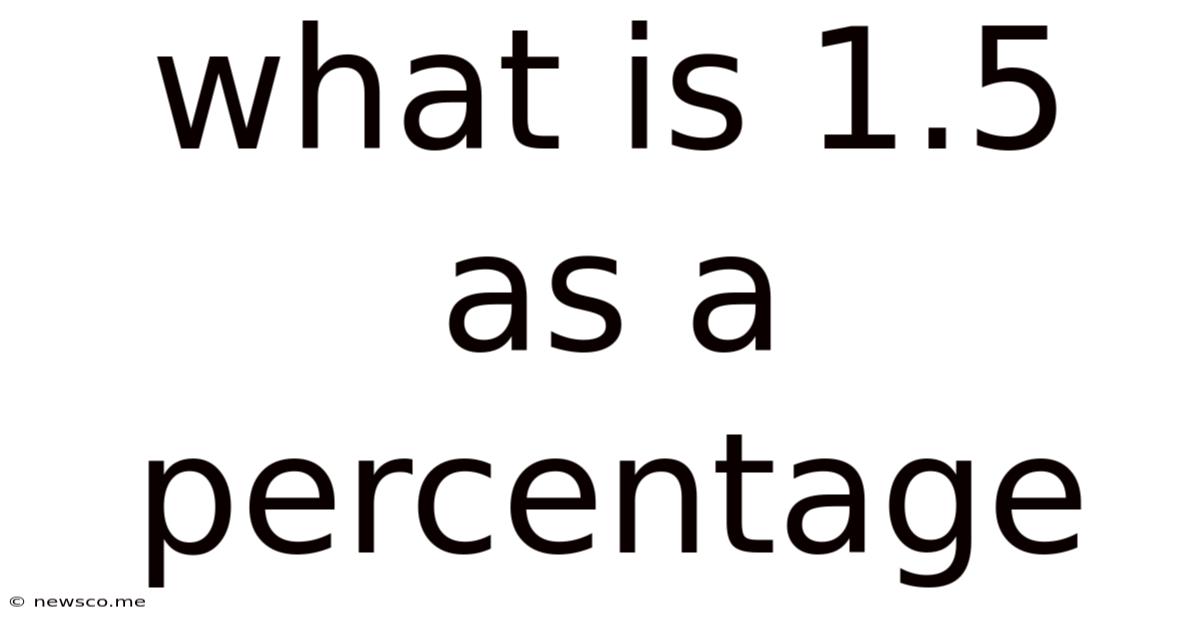 What Is 1.5 As A Percentage