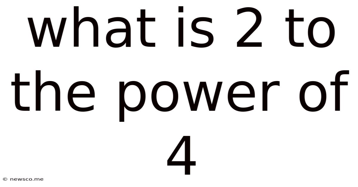 What Is 2 To The Power Of 4