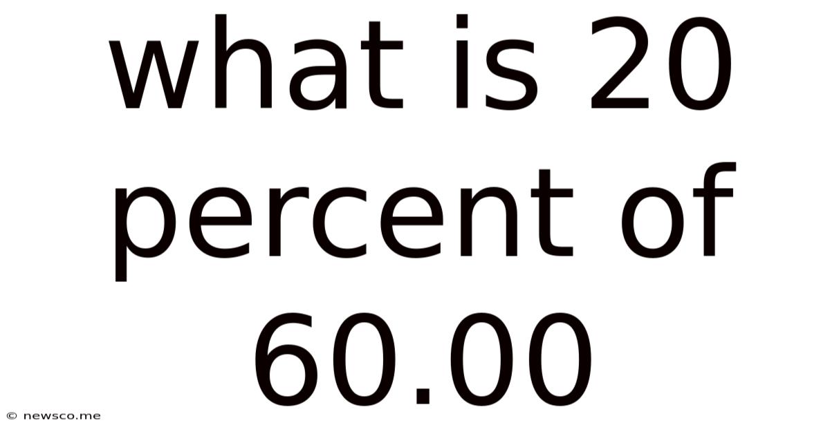 What Is 20 Percent Of 60.00