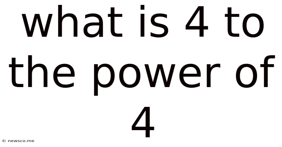What Is 4 To The Power Of 4