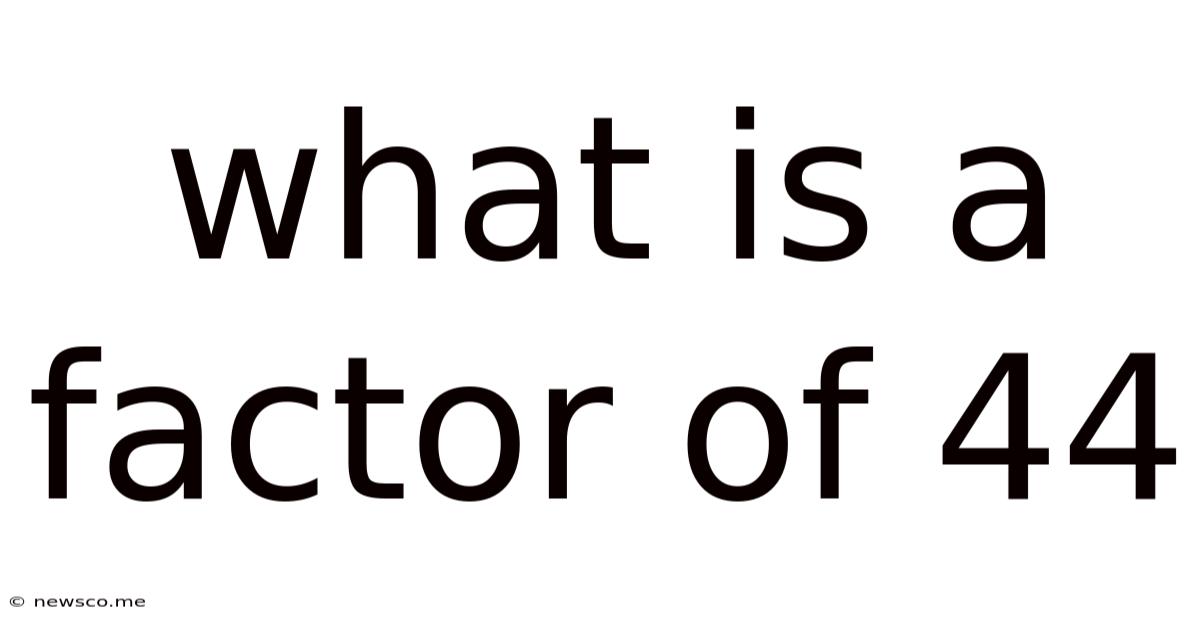 What Is A Factor Of 44