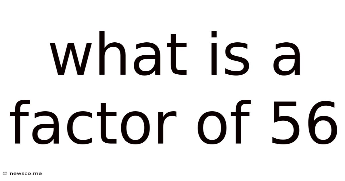What Is A Factor Of 56