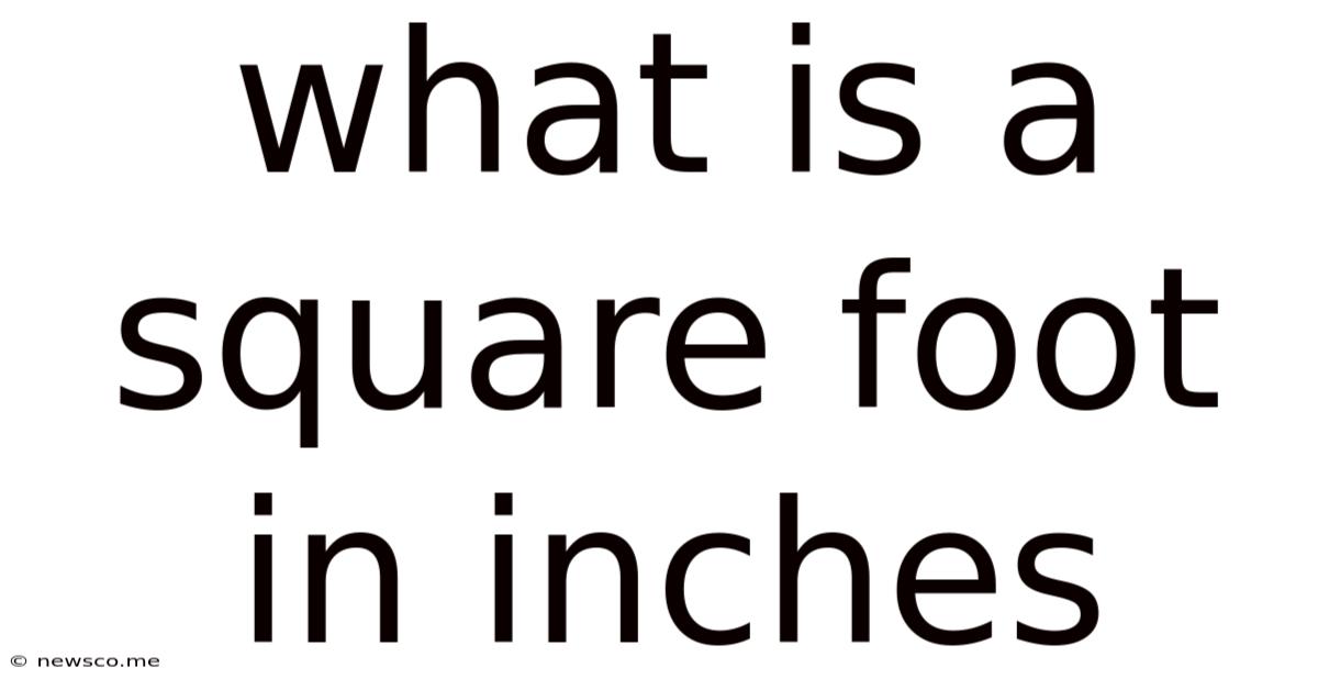 What Is A Square Foot In Inches
