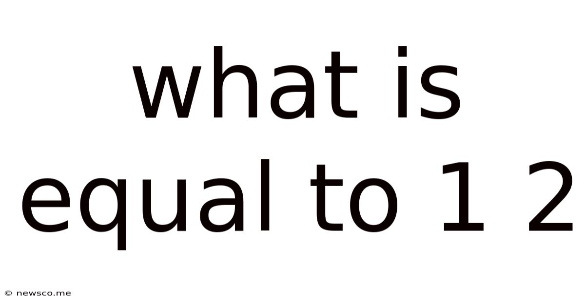 What Is Equal To 1 2