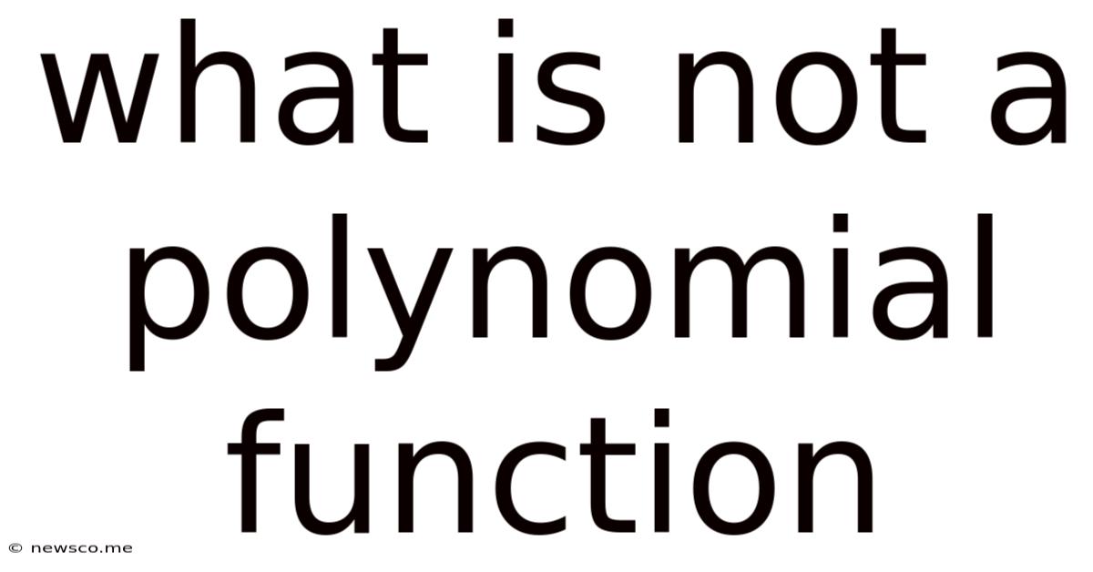 What Is Not A Polynomial Function