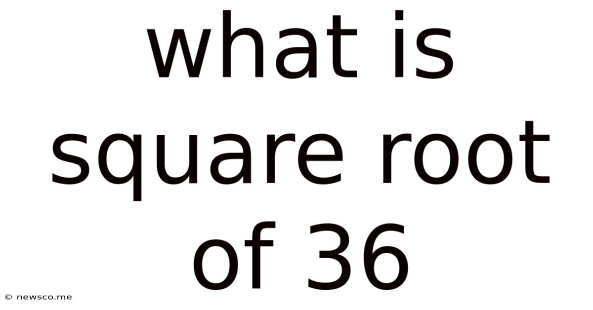 What Is Square Root Of 36