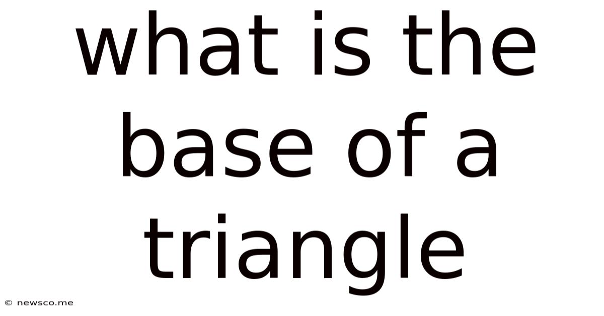 What Is The Base Of A Triangle