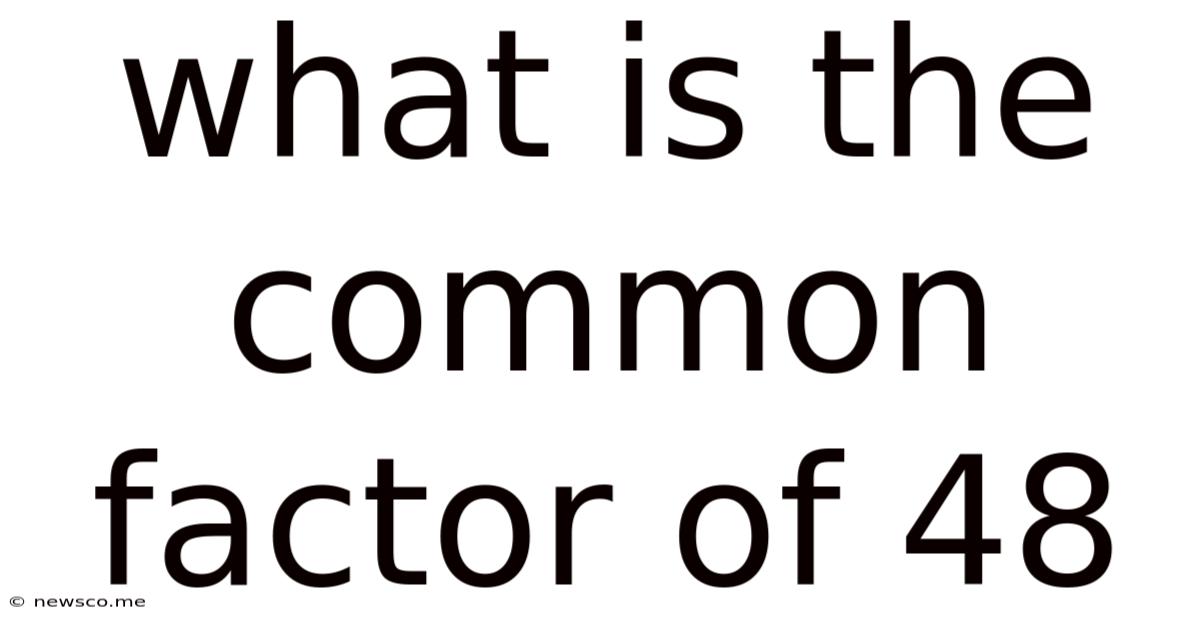 What Is The Common Factor Of 48