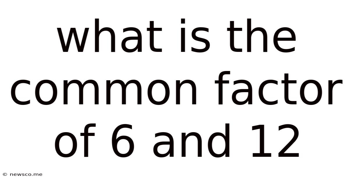 What Is The Common Factor Of 6 And 12