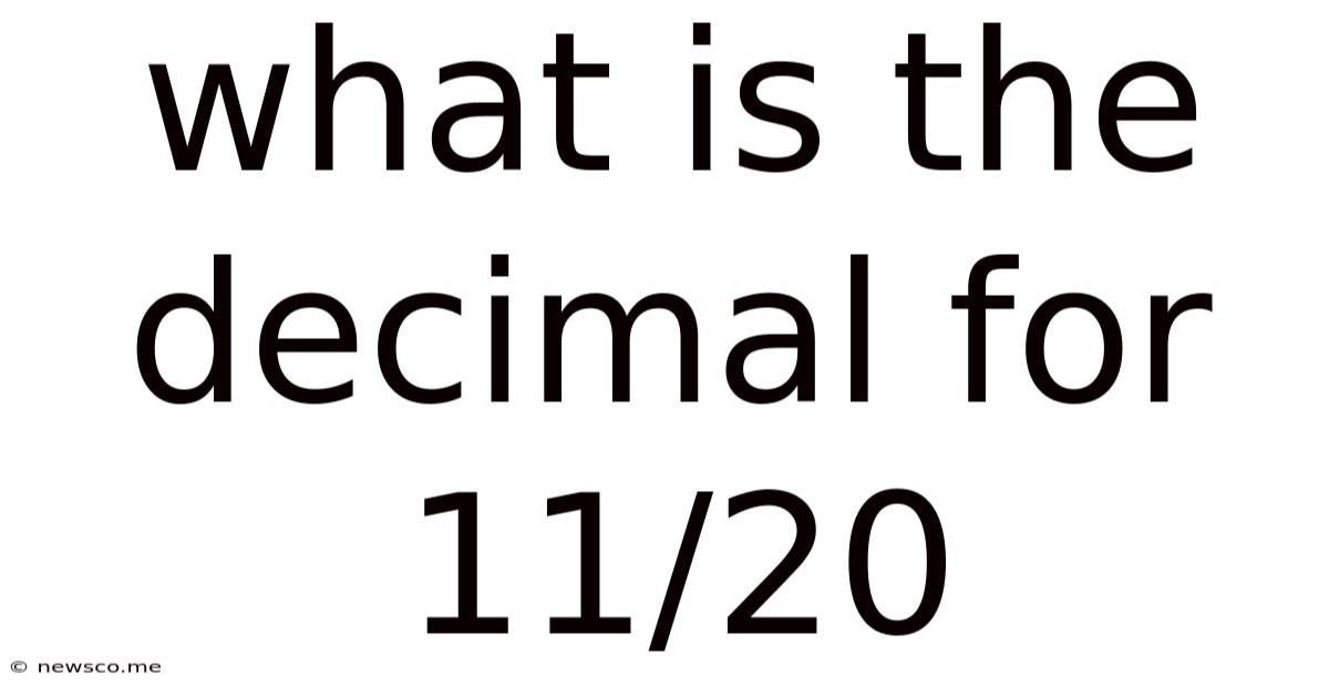 What Is The Decimal For 11/20