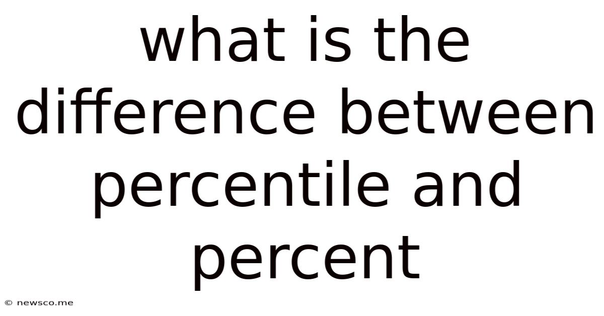 What Is The Difference Between Percentile And Percent