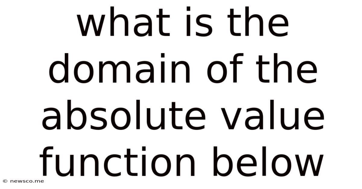 What Is The Domain Of The Absolute Value Function Below