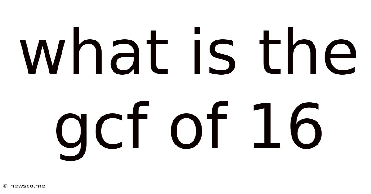 What Is The Gcf Of 16