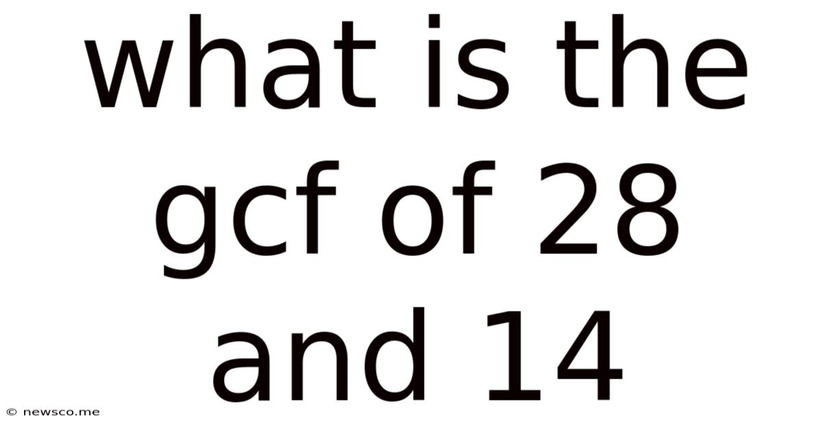What Is The Gcf Of 28 And 14