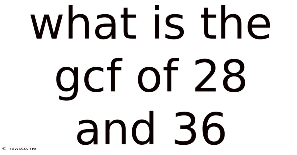 What Is The Gcf Of 28 And 36