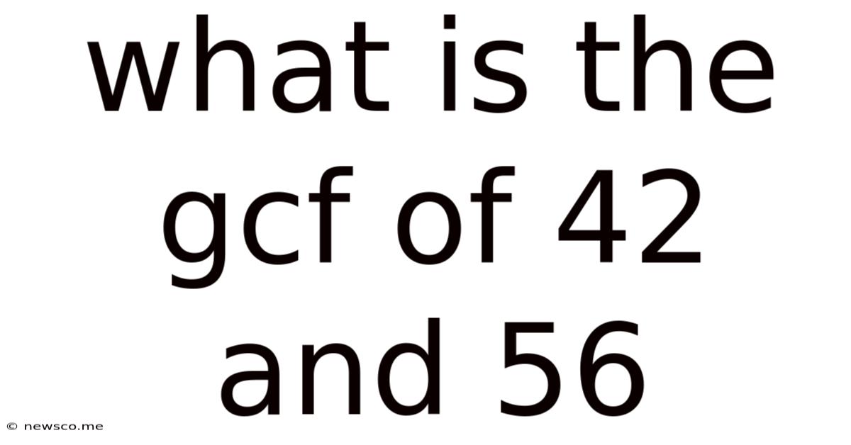 What Is The Gcf Of 42 And 56
