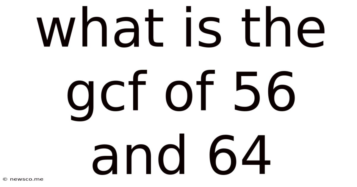 What Is The Gcf Of 56 And 64