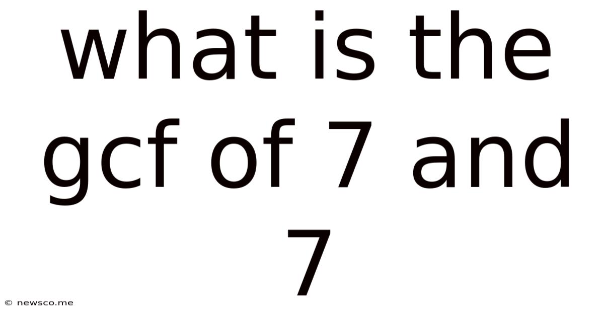 What Is The Gcf Of 7 And 7