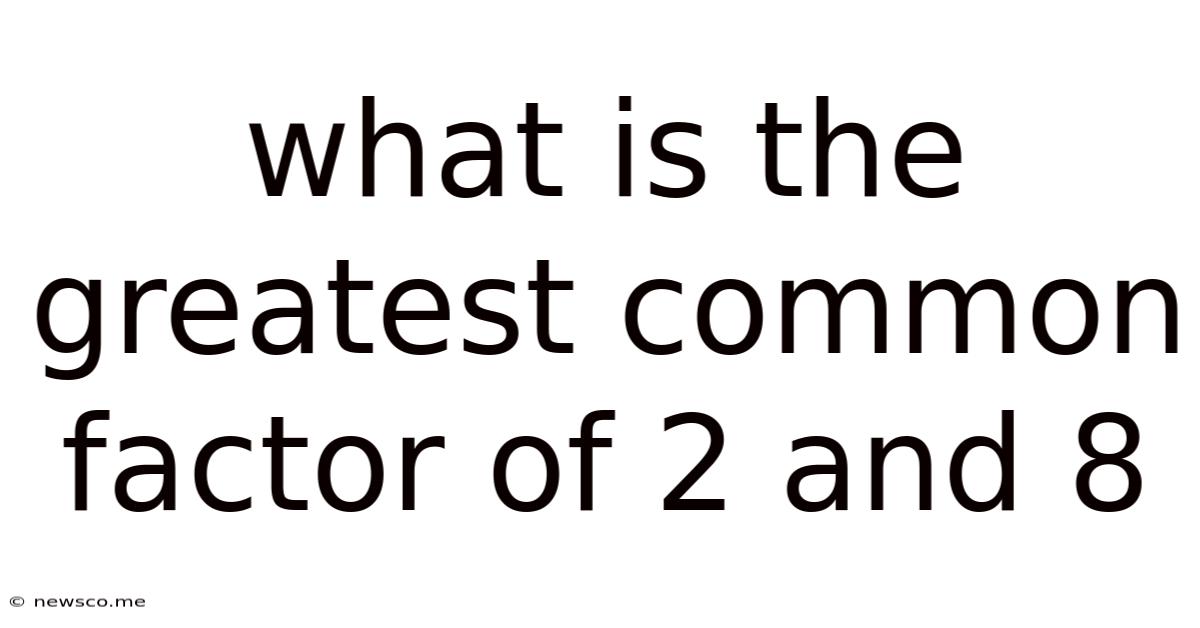 What Is The Greatest Common Factor Of 2 And 8