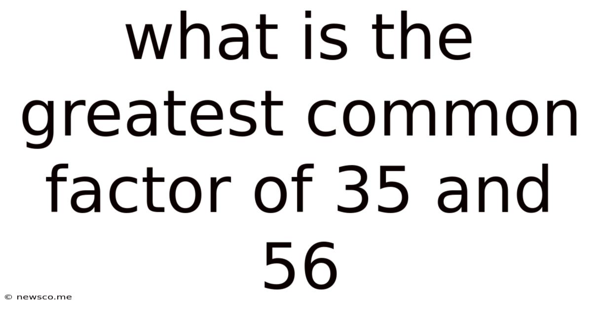 What Is The Greatest Common Factor Of 35 And 56