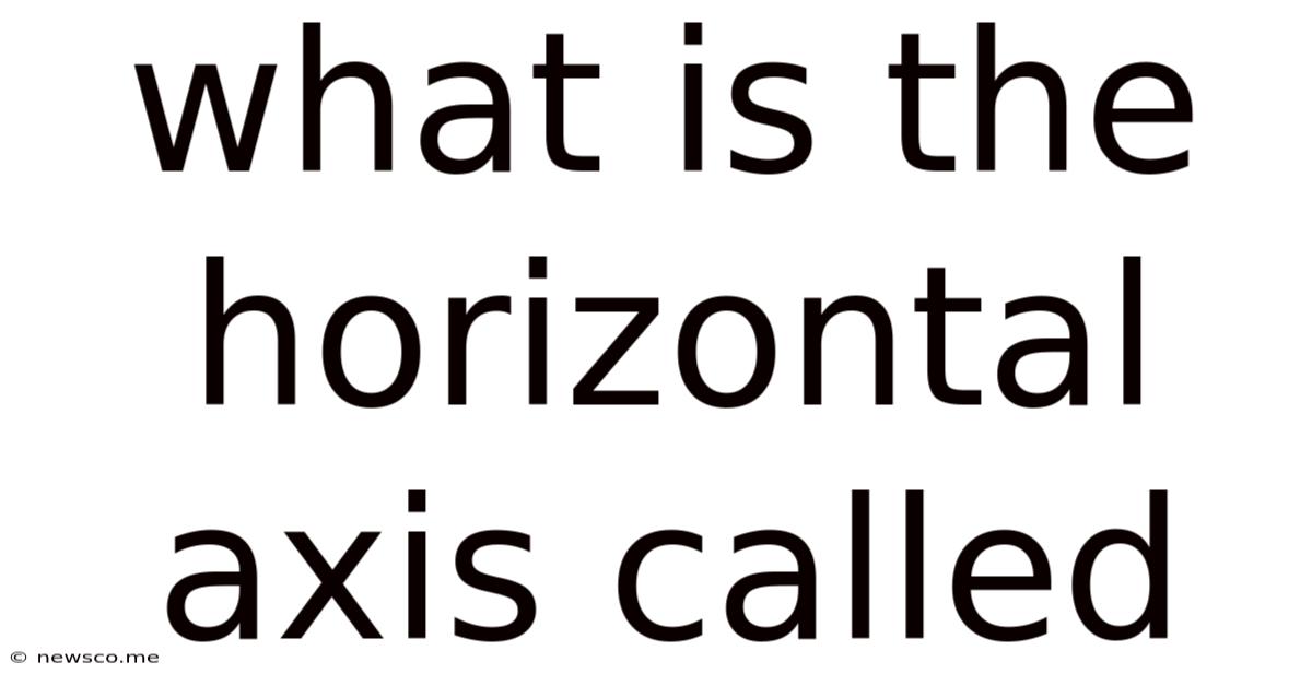 What Is The Horizontal Axis Called