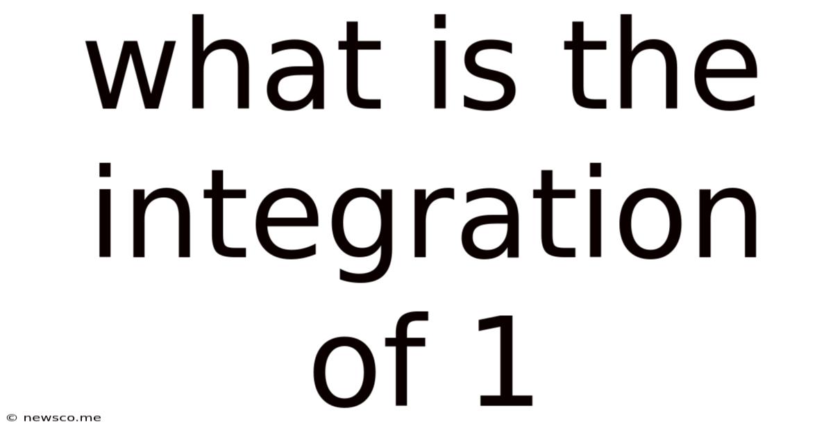 What Is The Integration Of 1