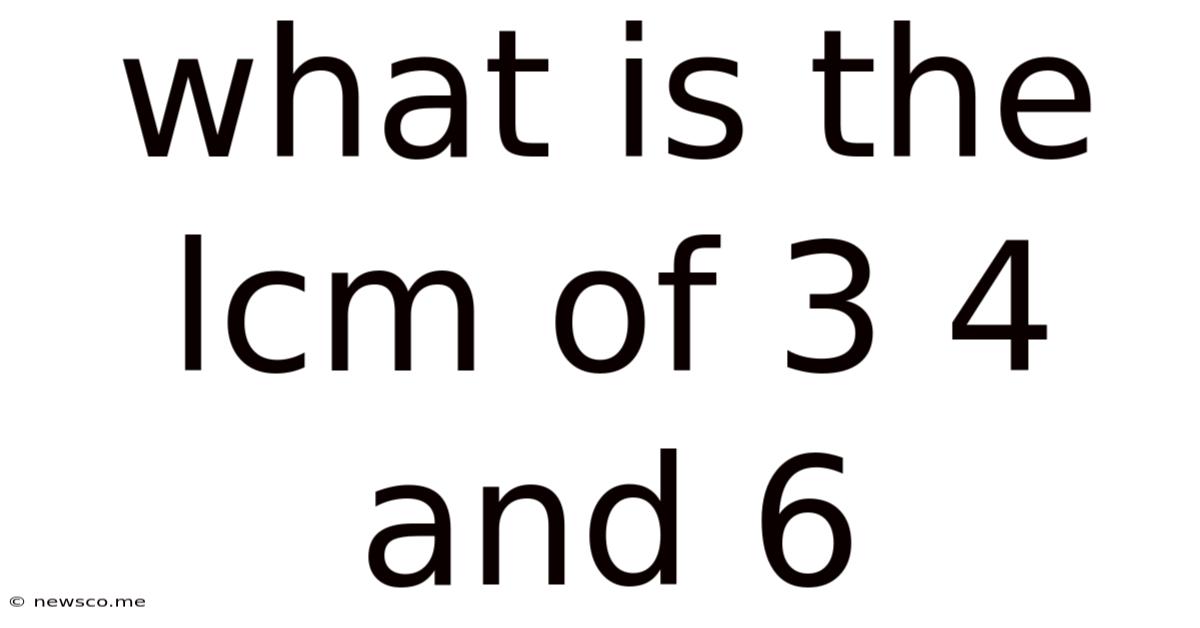 What Is The Lcm Of 3 4 And 6