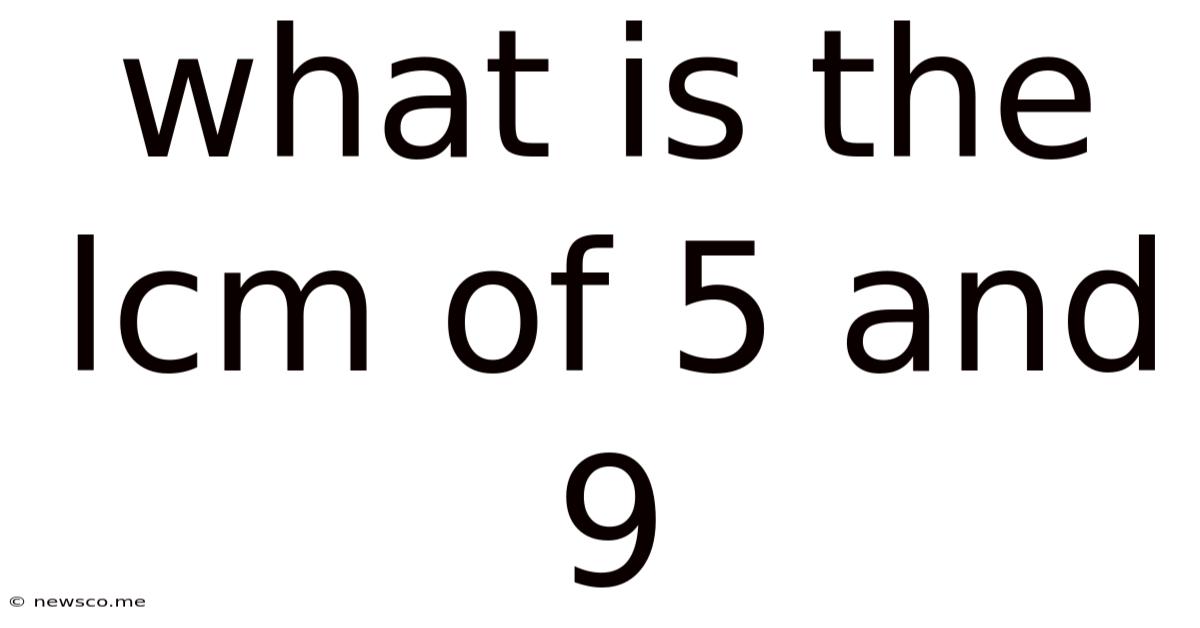 What Is The Lcm Of 5 And 9