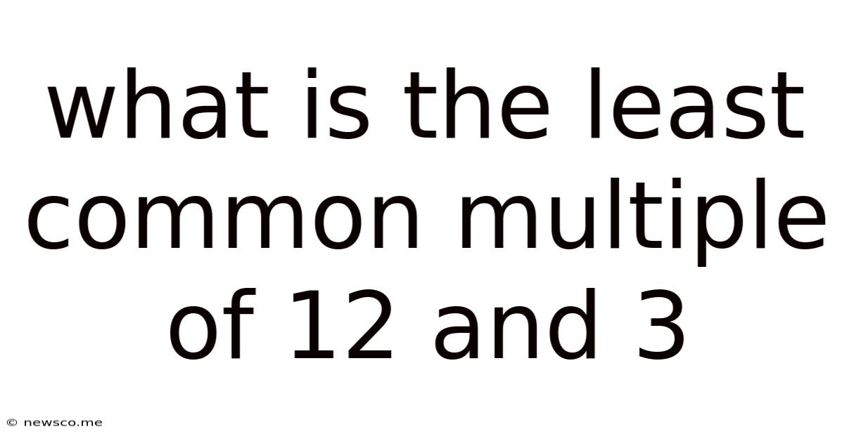 What Is The Least Common Multiple Of 12 And 3