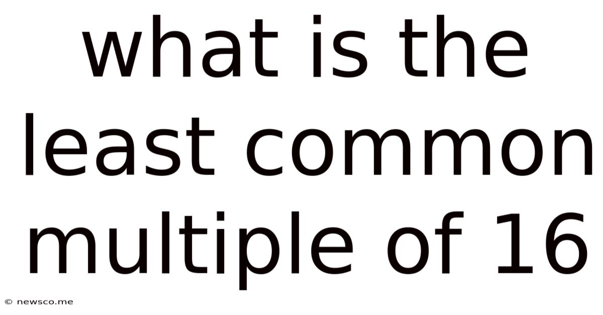 What Is The Least Common Multiple Of 16