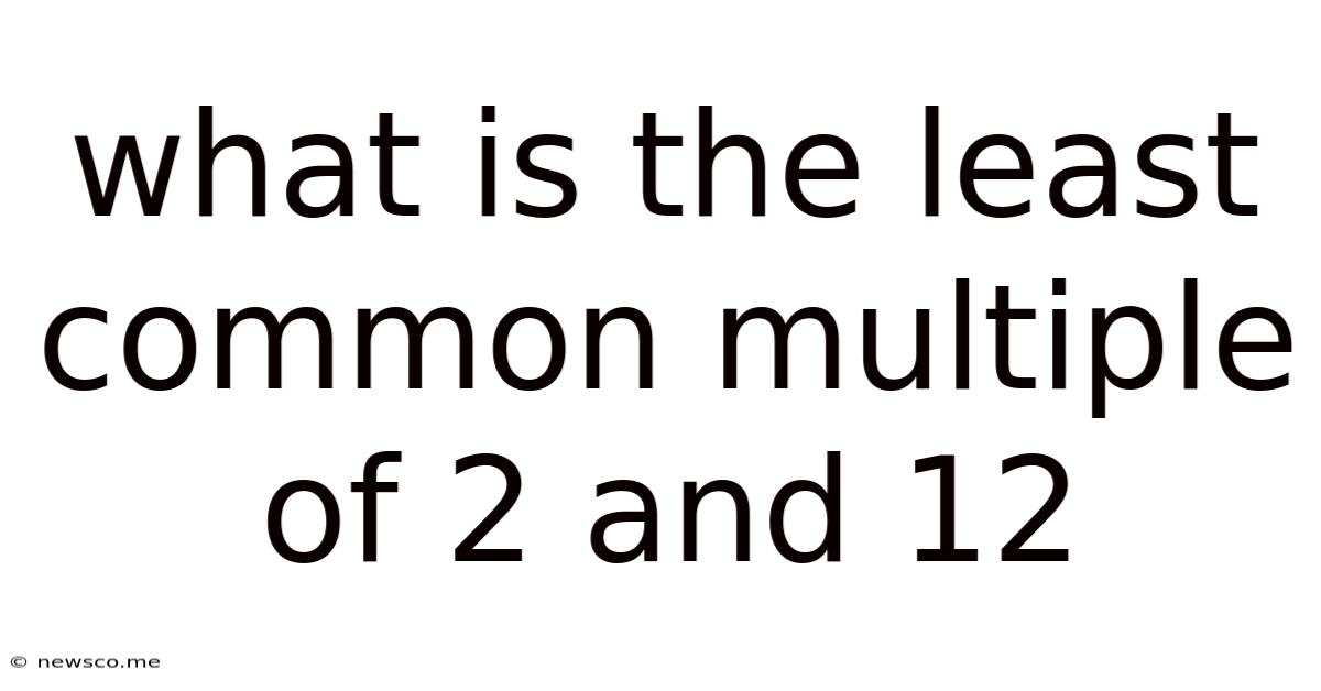 What Is The Least Common Multiple Of 2 And 12