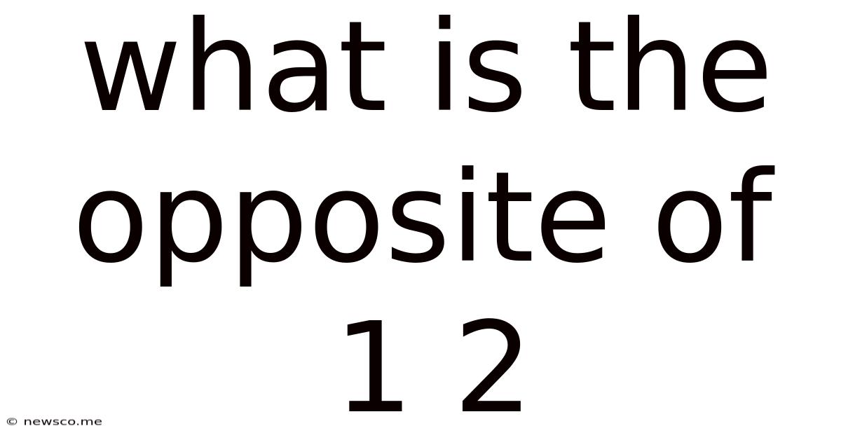 What Is The Opposite Of 1 2