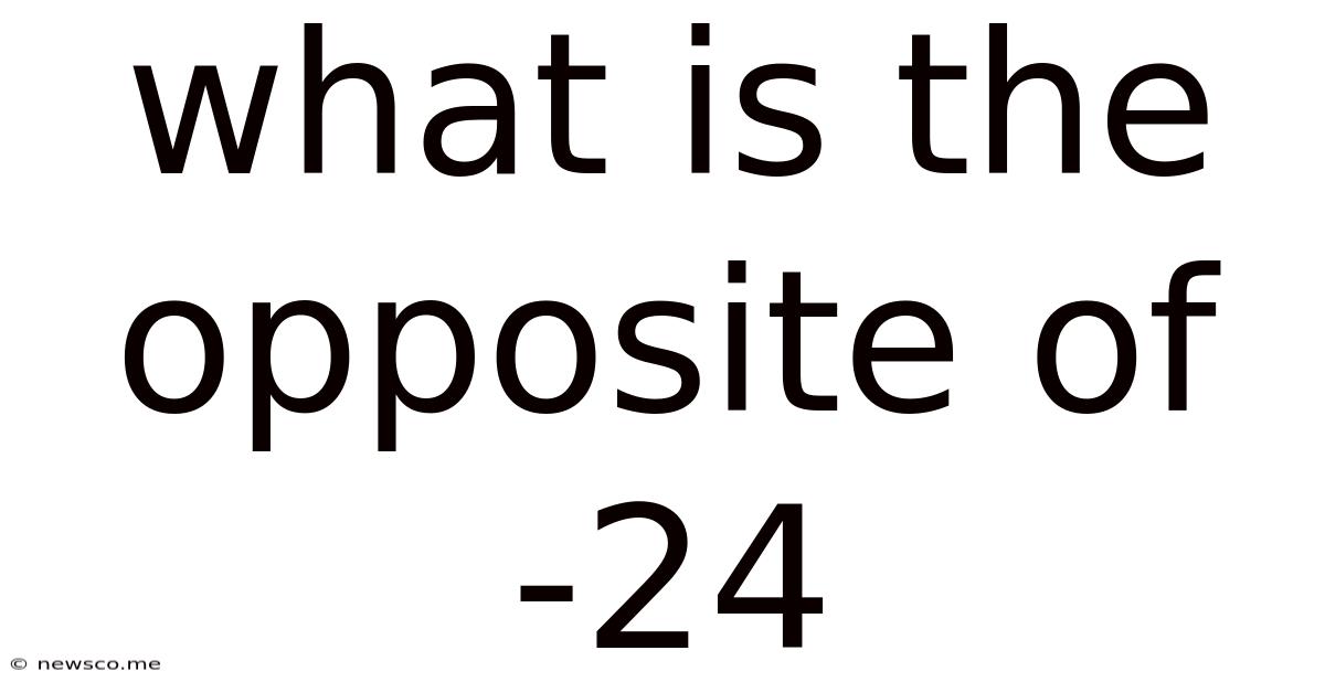 What Is The Opposite Of -24
