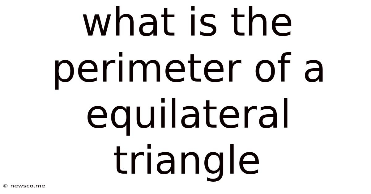 What Is The Perimeter Of A Equilateral Triangle