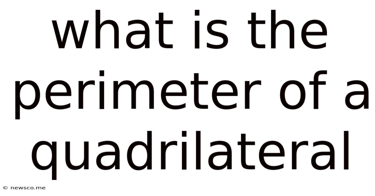 What Is The Perimeter Of A Quadrilateral