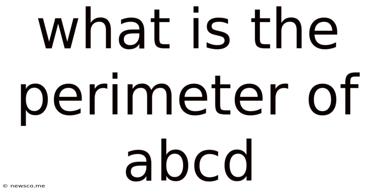 What Is The Perimeter Of Abcd