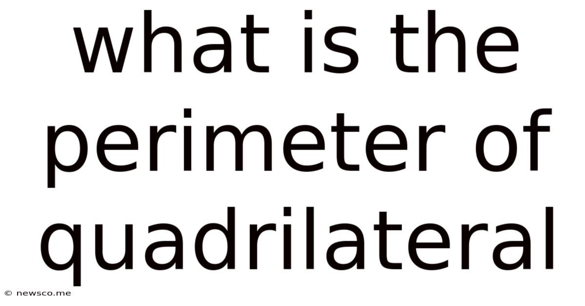 What Is The Perimeter Of Quadrilateral