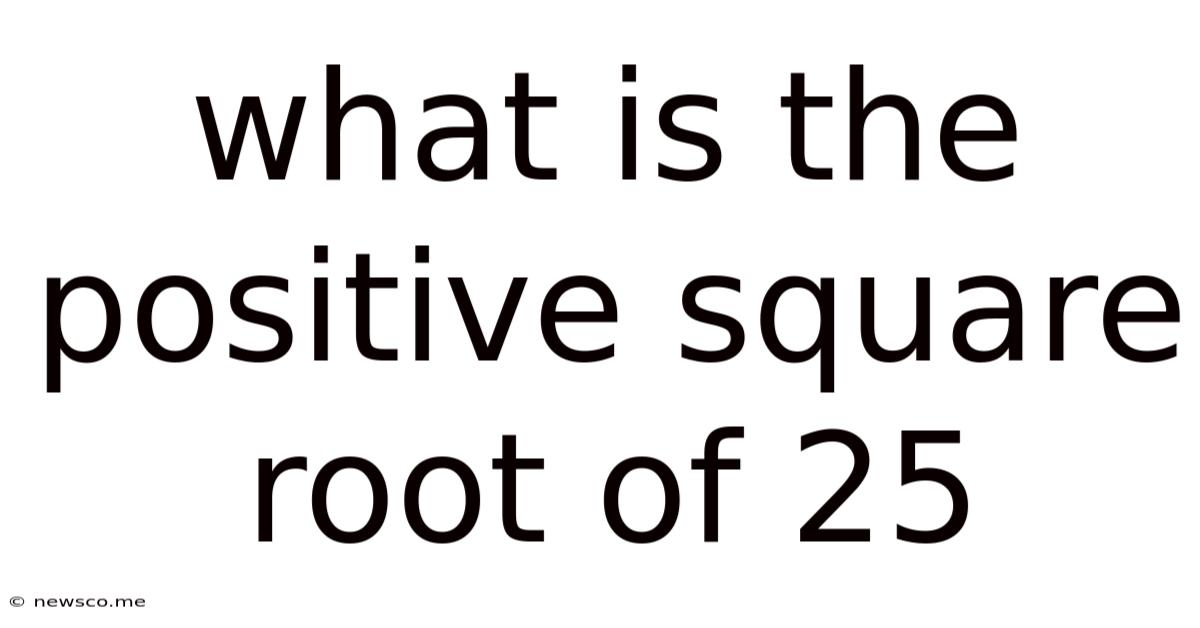 What Is The Positive Square Root Of 25