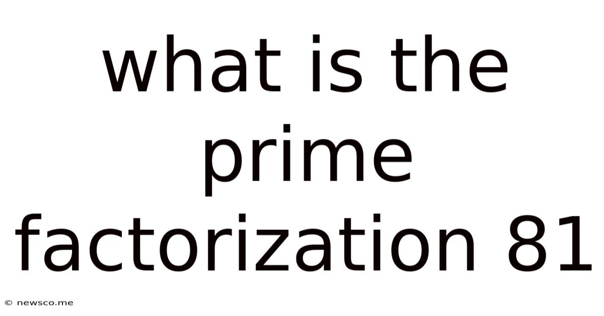 What Is The Prime Factorization 81