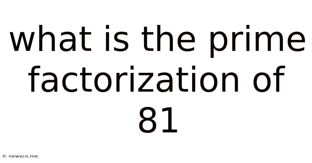 What Is The Prime Factorization Of 81