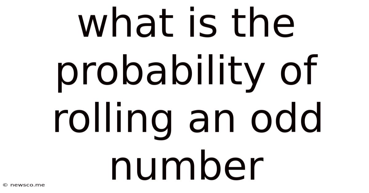 What Is The Probability Of Rolling An Odd Number