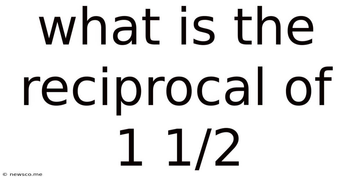 What Is The Reciprocal Of 1 1/2