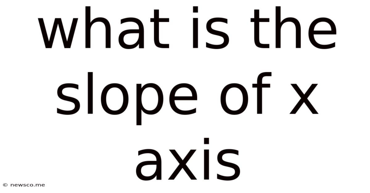 What Is The Slope Of X Axis