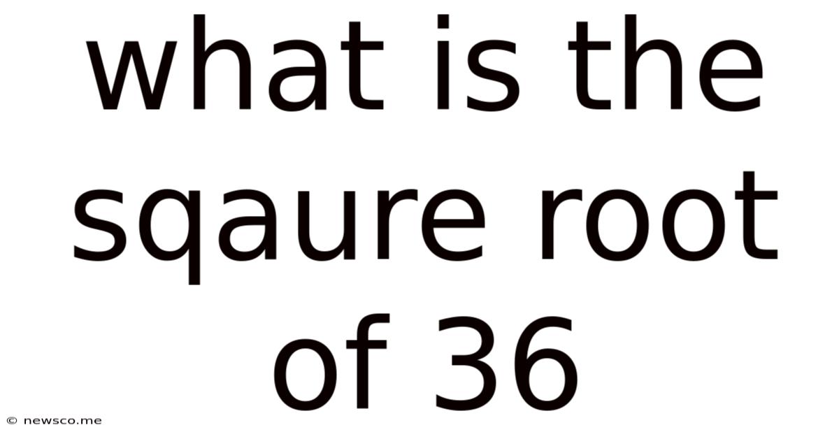 What Is The Sqaure Root Of 36