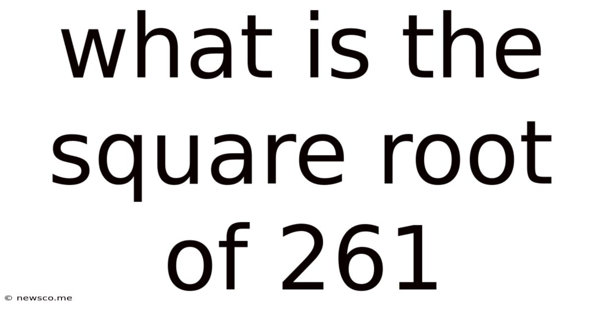 What Is The Square Root Of 261