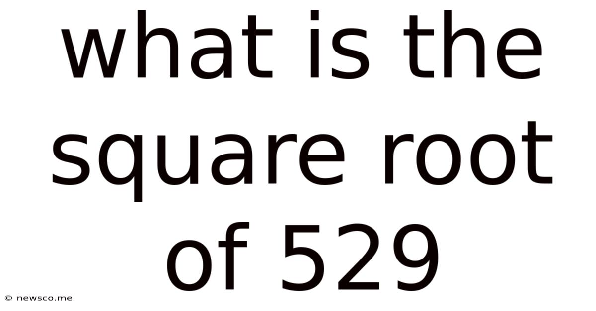What Is The Square Root Of 529