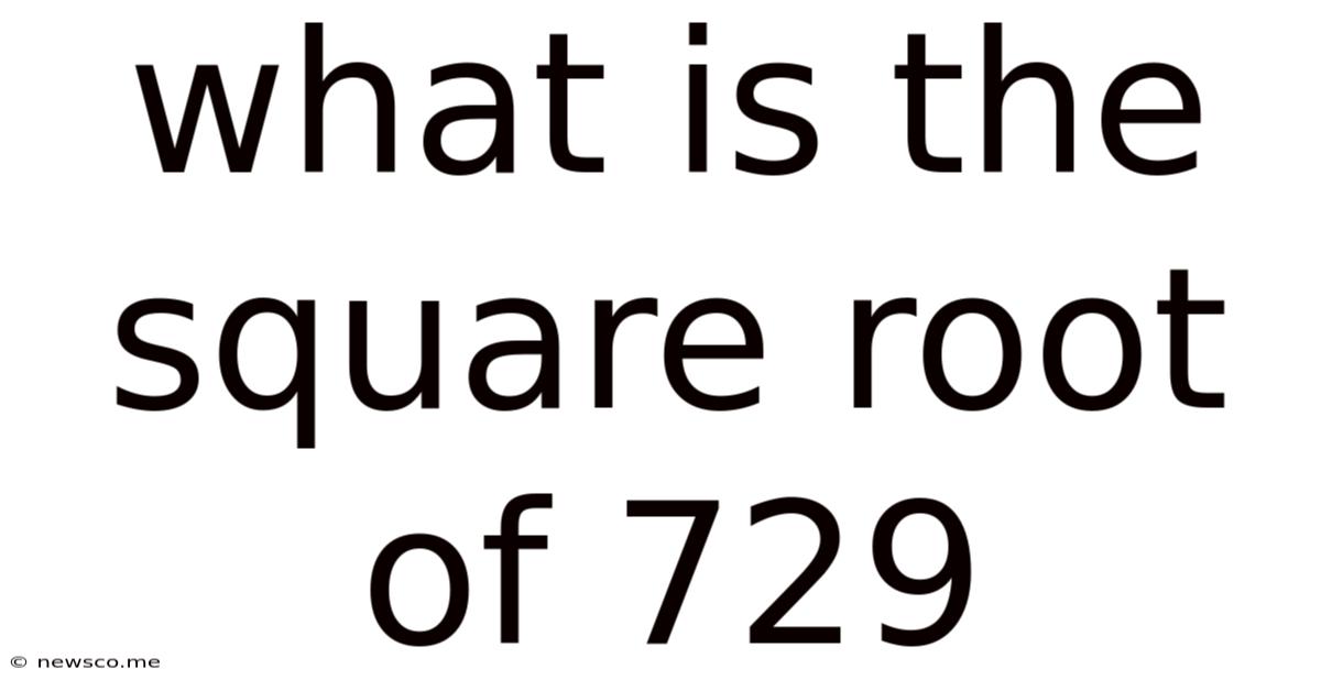 What Is The Square Root Of 729