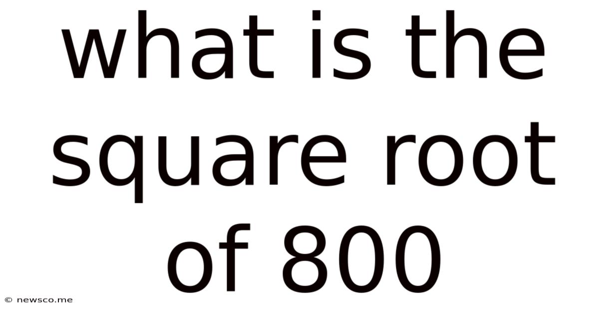 What Is The Square Root Of 800